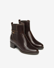 NEROGIARDINI - STIVALETTI DONNA IN PELLE E TESSUTO