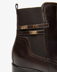 NEROGIARDINI - STIVALETTI DONNA IN PELLE E TESSUTO